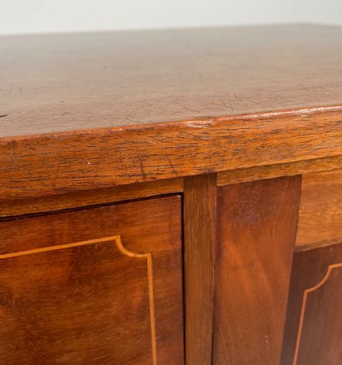 EDWARDIAN INLAID SIDEBOARD CUPBOARD IN MAHOGANY - ADDITIONAL PHOTO 7