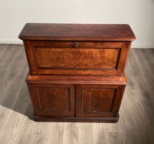 ANTIQUE VICTORIAN SECRETAIRE PIGEON HOLE IN MAHOGANY - ADDITIONAL PHOTO 3