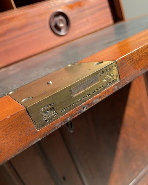 ANTIQUE VICTORIAN SECRETAIRE PIGEON HOLE IN MAHOGANY - ADDITIONAL PHOTO 4