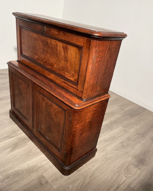ANTIQUE VICTORIAN SECRETAIRE PIGEON HOLE IN MAHOGANY - ADDITIONAL PHOTO 7
