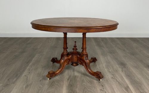 antique 19th century inlaid walnut centre table - CATEGORY: ANTIQUE TABLES - DATED 19TH CENTURY
