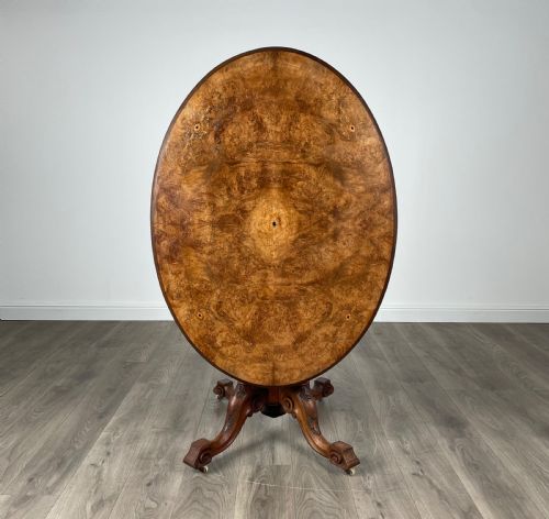 ANTIQUE 19TH CENTURY INLAID WALNUT CENTRE TABLE - ADDITIONAL PHOTO 1