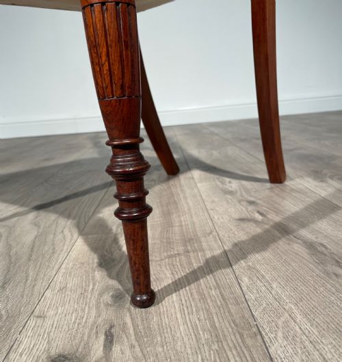 ANTIQUE PAIR OF 19TH CENTURY INLAID ROSEWOOD BEDROOM CHAIR'S HALL CHAIR'S - ADDITIONAL PHOTO 4