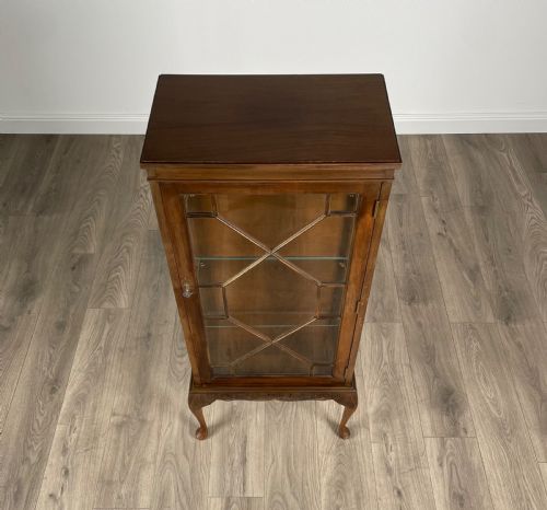 ANTIQUE EDWARDIAN SMALL DISPLAY CABINET IN MAHOGANY - ADDITIONAL PHOTO 5