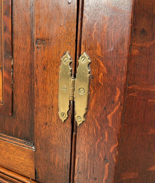 ANTIQUE 18TH CENTURY OAK HANGING CORNER CUPBOARD - ADDITIONAL PHOTO 6
