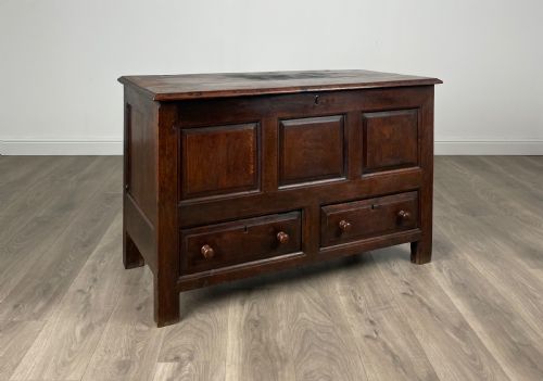ANTIQUE 18TH CENTURY BLANKET BOX MULE CHEST IN OAK - ADDITIONAL PHOTO 11