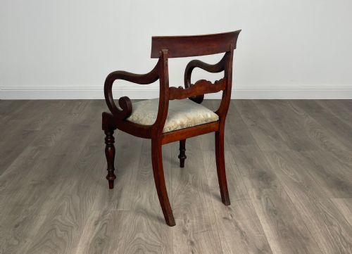 ANTIQUE 19TH CENTURY OFFICE CHAIR ARMCHAIR IN MAHOGANY - ADDITIONAL PHOTO 5
