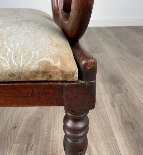 ANTIQUE 19TH CENTURY OFFICE CHAIR ARMCHAIR IN MAHOGANY - ADDITIONAL PHOTO 7