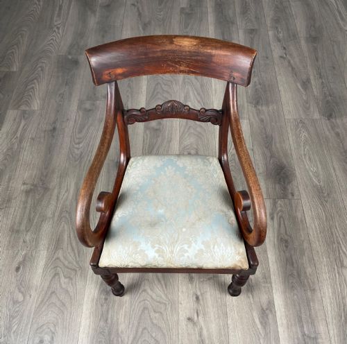 ANTIQUE 19TH CENTURY OFFICE CHAIR ARMCHAIR IN MAHOGANY - ADDITIONAL PHOTO 8