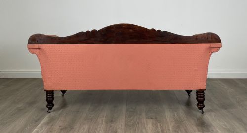 ANTIQUE 20TH CENTURY SETTEE CHAISE LOUNGE IN MAHOGANY - ADDITIONAL PHOTO 4