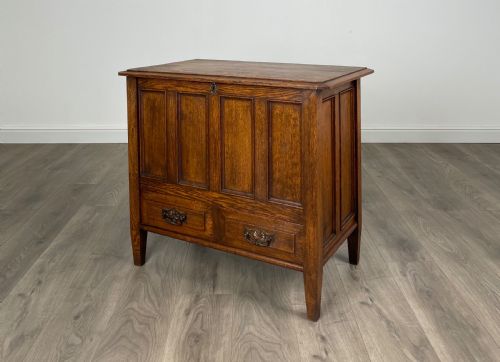 ANTIQUE 20TH CENTURY BLANKET BOX COFFER IN OAK - ADDITIONAL PHOTO 1