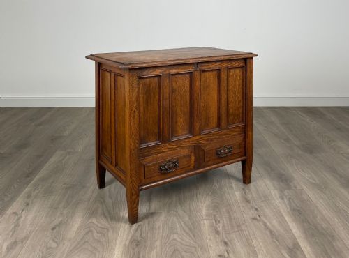 ANTIQUE 20TH CENTURY BLANKET BOX COFFER IN OAK - ADDITIONAL PHOTO 7