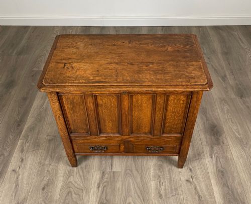 ANTIQUE 20TH CENTURY BLANKET BOX COFFER IN OAK - ADDITIONAL PHOTO 8