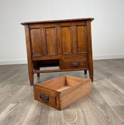 ANTIQUE 20TH CENTURY BLANKET BOX COFFER IN OAK - ADDITIONAL PHOTO 10