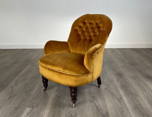 antique 19th century tub chair armchair in mahogany - CATEGORY: ANTIQUE CHAIRS - DATED 19TH CENTURY