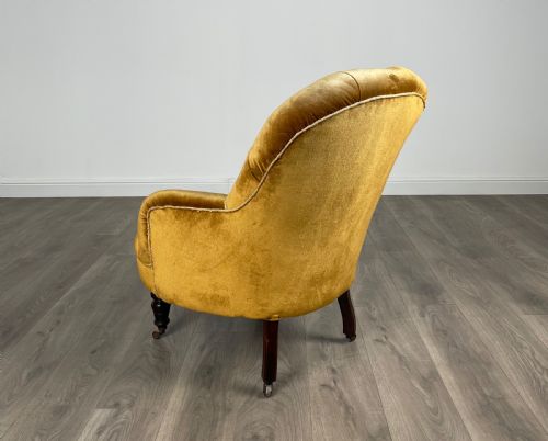 ANTIQUE 19TH CENTURY TUB CHAIR ARMCHAIR IN MAHOGANY - ADDITIONAL PHOTO 3