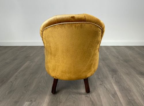 ANTIQUE 19TH CENTURY TUB CHAIR ARMCHAIR IN MAHOGANY - ADDITIONAL PHOTO 4