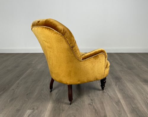 ANTIQUE 19TH CENTURY TUB CHAIR ARMCHAIR IN MAHOGANY - ADDITIONAL PHOTO 5