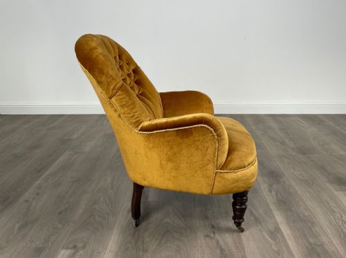 ANTIQUE 19TH CENTURY TUB CHAIR ARMCHAIR IN MAHOGANY - ADDITIONAL PHOTO 6