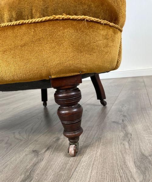 ANTIQUE 19TH CENTURY TUB CHAIR ARMCHAIR IN MAHOGANY - ADDITIONAL PHOTO 9