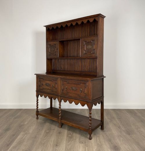 ANTIQUE EDWARDIAN DRESSER IN OAK - ADDITIONAL PHOTO 1