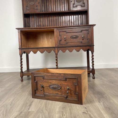 ANTIQUE EDWARDIAN DRESSER IN OAK - ADDITIONAL PHOTO 8