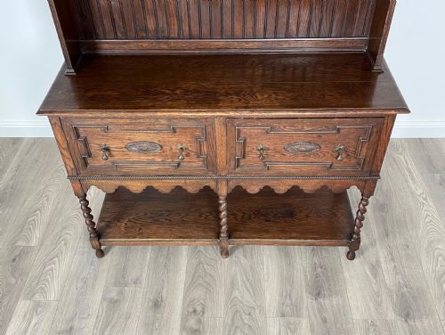 ANTIQUE EDWARDIAN DRESSER IN OAK - ADDITIONAL PHOTO 10