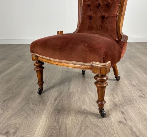 ANTIQUE PAIR OF 19TH CENTURY ARMCHAIRS IN WALNUT - ADDITIONAL PHOTO 4