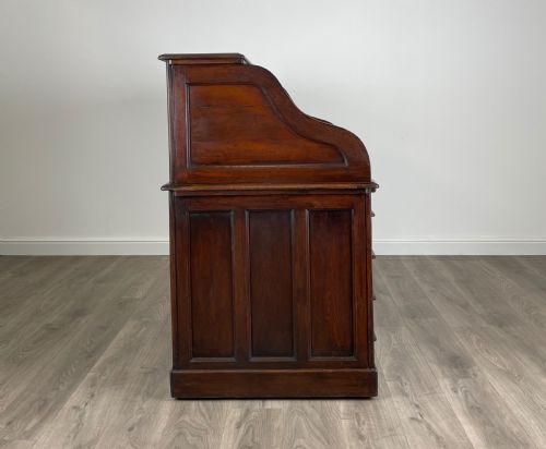 ANTIQUE 20TH CENTURY ROLL TOP DESK IN OAK - ADDITIONAL PHOTO 7