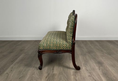 ANTIQUE 19TH CENTURY ROSEWOOD HALL SEAT SETTEE - ADDITIONAL PHOTO 2