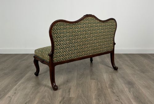 ANTIQUE 19TH CENTURY ROSEWOOD HALL SEAT SETTEE - ADDITIONAL PHOTO 3