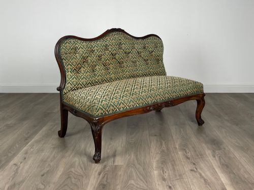 ANTIQUE 19TH CENTURY ROSEWOOD HALL SEAT SETTEE - ADDITIONAL PHOTO 7
