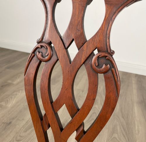 ANTIQUE SET OF 6 GEORGIAN DINING CHAIRS IN MAHOGANY - ADDITIONAL PHOTO 9