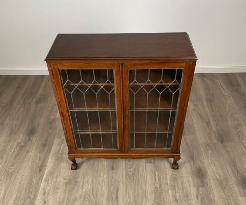 ANTIQUE 20TH CENTURY DISPLAY CABINET IN MAHOGANY - ADDITIONAL PHOTO 9