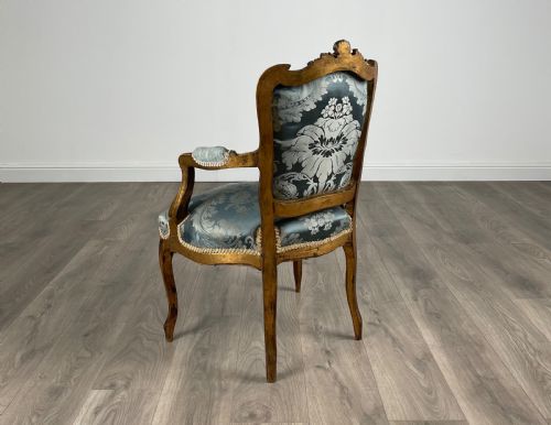 ANTIQUE 19TH CENTURY PAIR OF GILDED FRENCH ARMCHAIRS - ADDITIONAL PHOTO 3