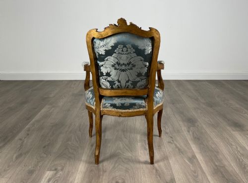 ANTIQUE 19TH CENTURY PAIR OF GILDED FRENCH ARMCHAIRS - ADDITIONAL PHOTO 4