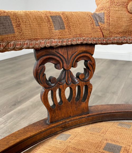 ANTIQUE 19TH CENTURY TUB CHAIR ARMCHAIR IN MAHOGANY - ADDITIONAL PHOTO 5