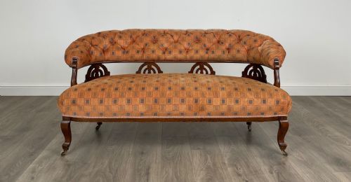 antique 19th century settee in mahogany - CATEGORY: ANTIQUE SOFAS - DATED VICTORIAN