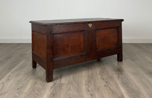 ANTIQUE 18TH CENTURY COFFER BLANKET BOX IN OAK - ADDITIONAL PHOTO 10