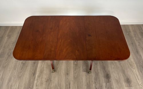 ANTIQUE GEORGIAN EXTENDING DINING TABLE IN MAHOGANY - ADDITIONAL PHOTO 8