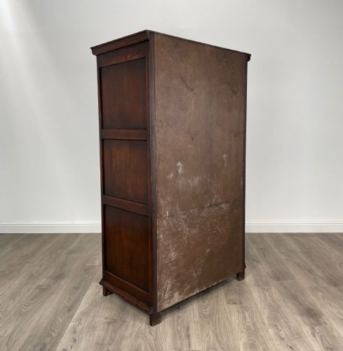 ANTIQUE EDWARDIAN WARDROBE IN SOLID OAK - ADDITIONAL PHOTO 4