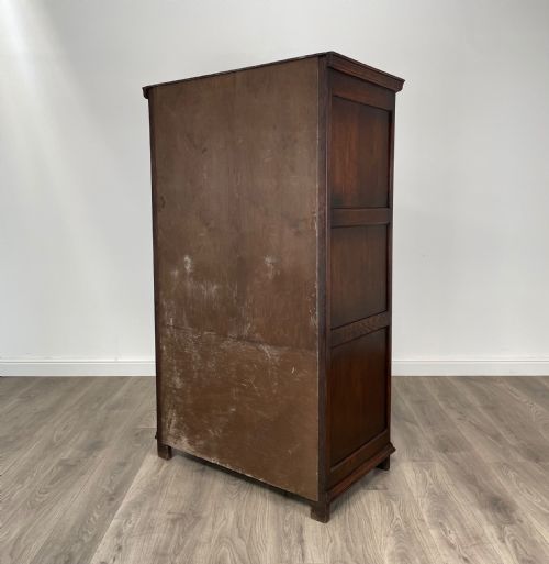 ANTIQUE EDWARDIAN WARDROBE IN SOLID OAK - ADDITIONAL PHOTO 6