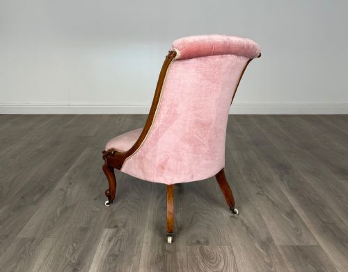 ANTIQUE VICTORIAN NURSING CHAIR ARMCHAIR IN MAHOGANY - ADDITIONAL PHOTO 2