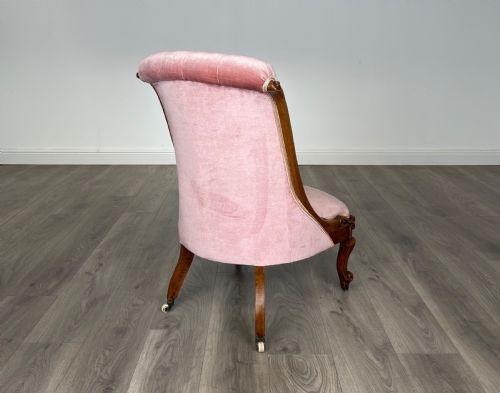 ANTIQUE VICTORIAN NURSING CHAIR ARMCHAIR IN MAHOGANY - ADDITIONAL PHOTO 3