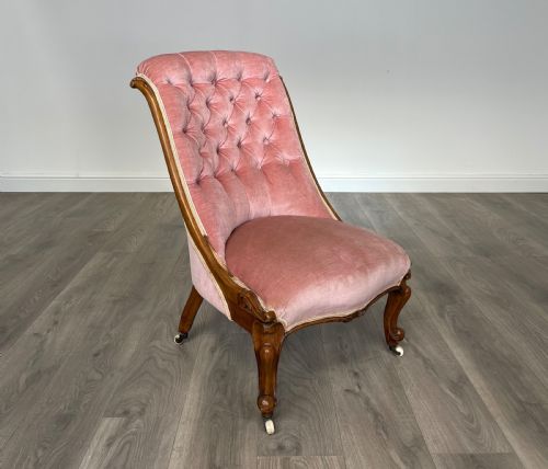 ANTIQUE VICTORIAN NURSING CHAIR ARMCHAIR IN MAHOGANY - ADDITIONAL PHOTO 5