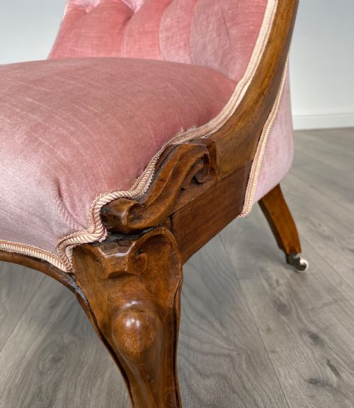 ANTIQUE VICTORIAN NURSING CHAIR ARMCHAIR IN MAHOGANY - ADDITIONAL PHOTO 7