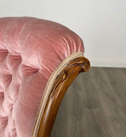 ANTIQUE VICTORIAN NURSING CHAIR ARMCHAIR IN MAHOGANY - ADDITIONAL PHOTO 9