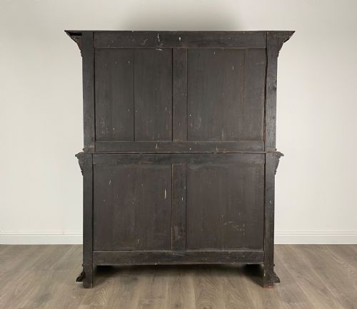 ANTIQUE LATE 19TH CENTURY HEAVILY CARVED CUPBOARD IN OAK - ADDITIONAL PHOTO 5