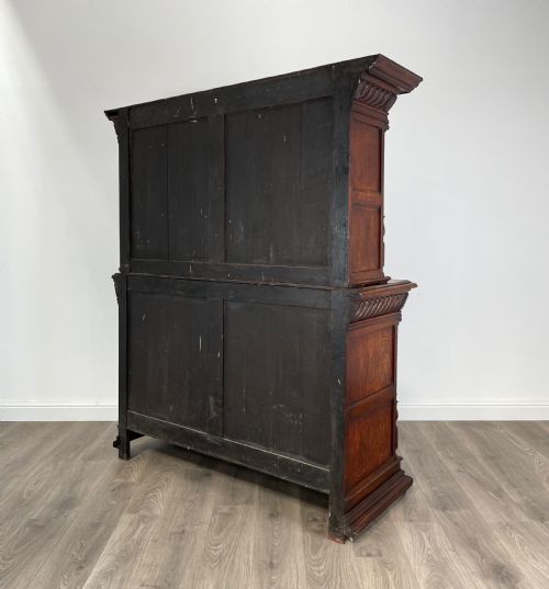 ANTIQUE LATE 19TH CENTURY HEAVILY CARVED CUPBOARD IN OAK - ADDITIONAL PHOTO 6
