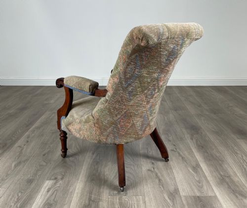 ANTIQUE 19TH CENTURY ARMCHAIR IN ROSEWOOD - ADDITIONAL PHOTO 2